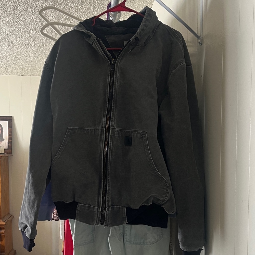Carhartt Men's Dark Gray Hooded Jacket